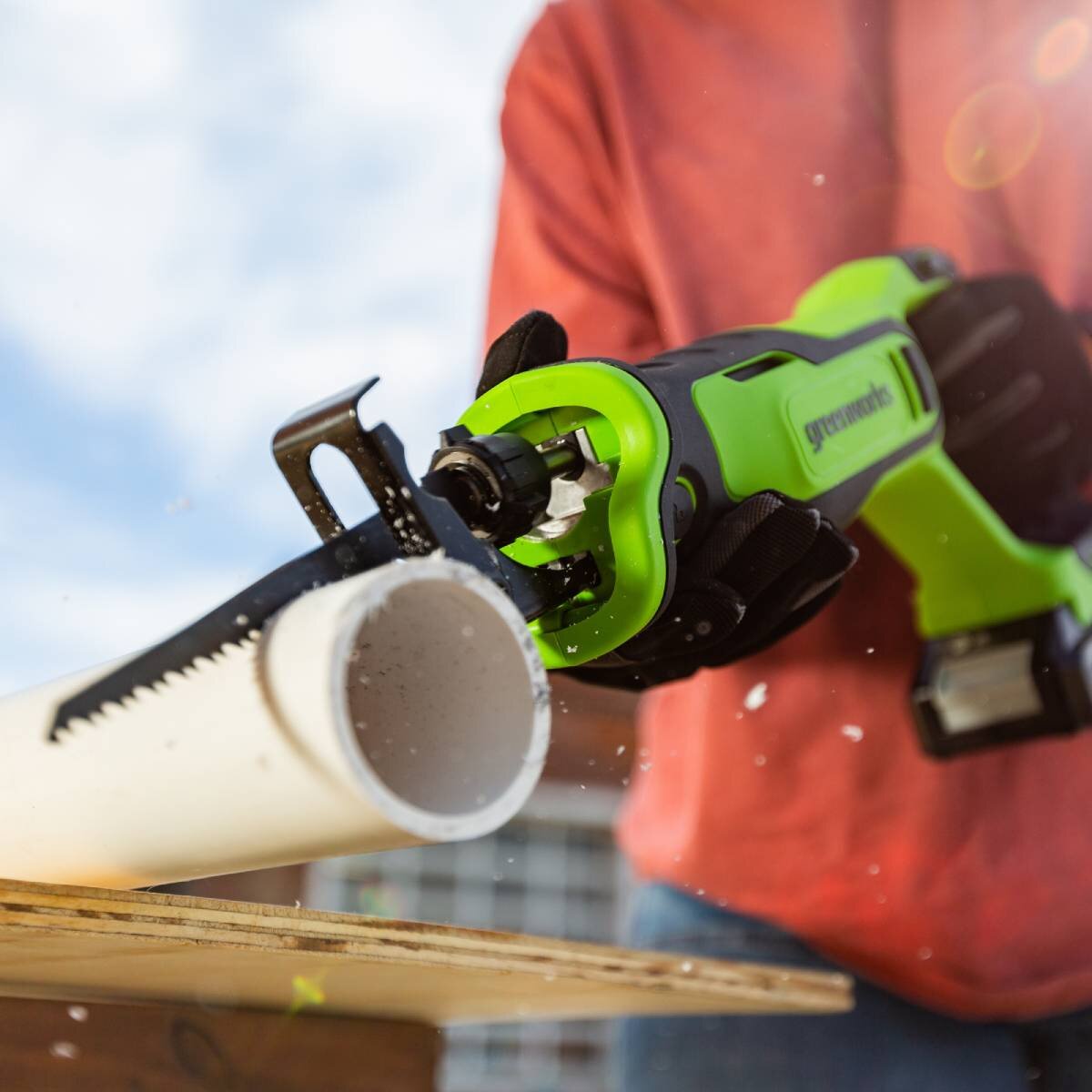 Пила сабельная аккумуляторная GREENWORKS GPT-BLRS-1 (1200607CUB)