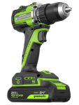 Дрель-шуруповерт Greenworks DD560 Anti-kickback (3708407CUC) [24В, 2х2.0 Ач, бесщеточный, кейс]