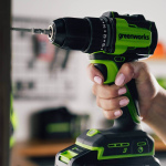 Дрель-шуруповерт Greenworks DD345 (3708307CUB) [24В, 1х4.0 Ач, бесщеточный, кейс]