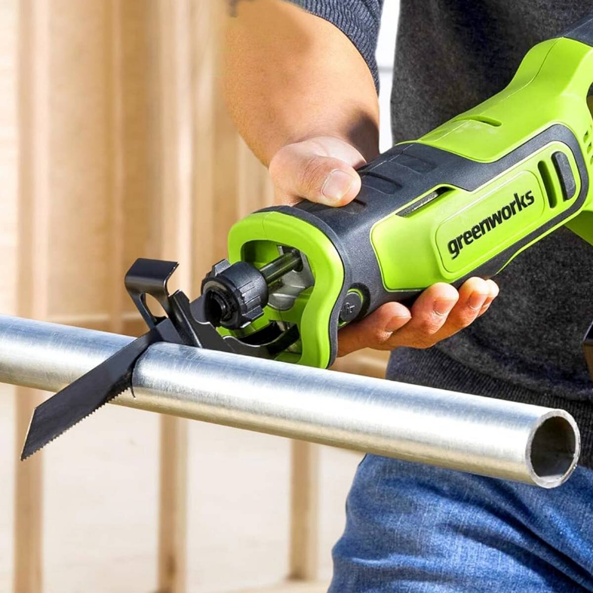 Пила сабельная аккумуляторная GREENWORKS GPT-BLRS-1 (1200607CUA)