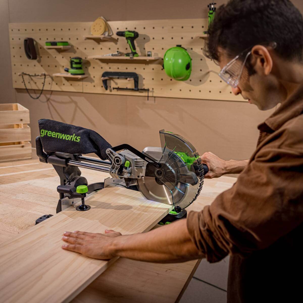 Пила торцовочная аккумуляторная GREENWORKS GD24MS216 (1501707UH)