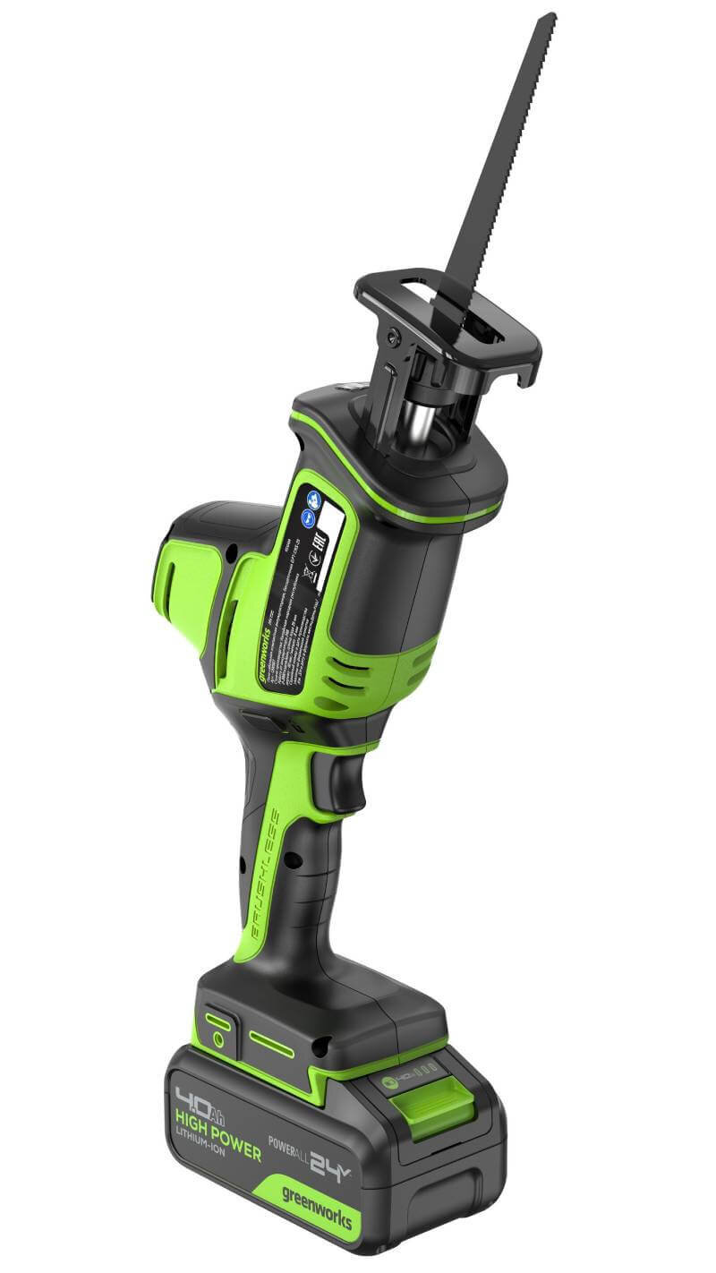 Пила сабельная аккумуляторная GREENWORKS GPT-CRS-25 (1200507CUB)