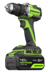 Дрель-шуруповерт Greenworks DD560 Anti-kickback (3708407CUB) [24В, 1х4.0 Ач, бесщеточный, кейс]