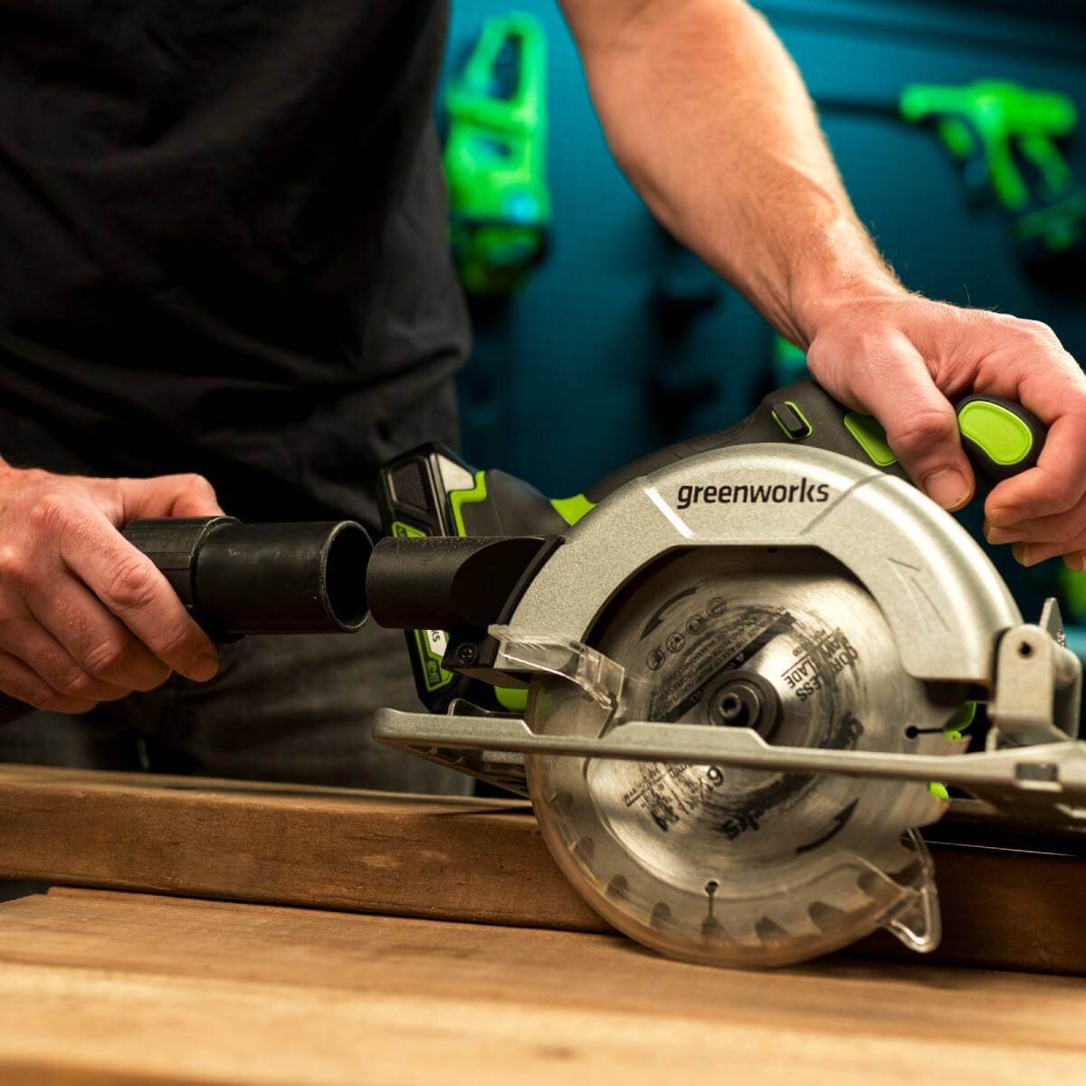 Пила дисковая аккумуляторная GREENWORKS GD24CS165 (1501607CUB)