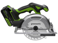 Пила дисковая аккумуляторная GREENWORKS GD24CS165 (1501607CUB)