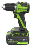 Дрель-шуруповерт Greenworks DD560 Anti-kickback (3708407CUB) [24В, 1х4.0 Ач, бесщеточный, кейс]