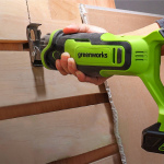 Пила сабельная аккумуляторная GREENWORKS GPT-BLRS-1 (1200607CUA)