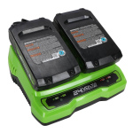 Зарядное устройство для аккумуляторов GREENWORKS G24X2UC2 для Li-ion 24V (2931907)