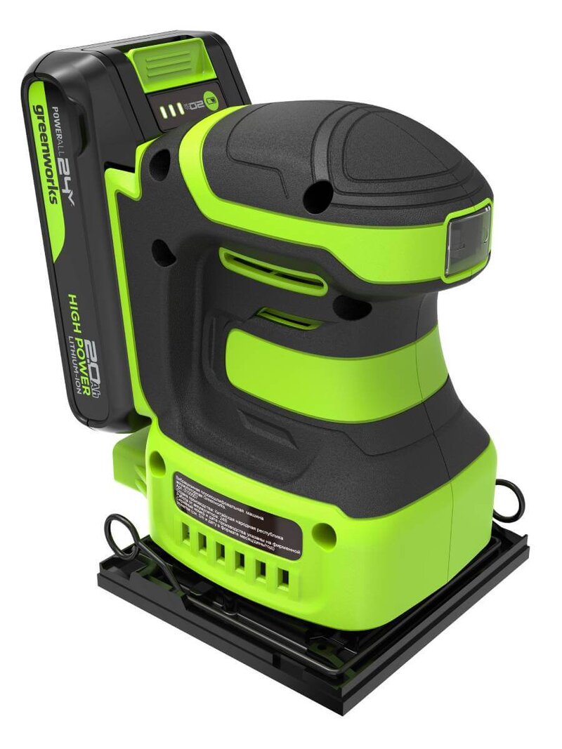 Шлифмашина вибрационная аккумуляторная GREENWORKS G24SS14 (3100507CUA)
