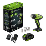 Фен строительный аккумуляторный (термофен) GREENWORKS G24HG (3400207CUB)