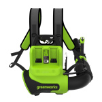 Воздуходувка аккумуляторная ранцевая GREENWORKS GD40BPG2 (2408107UB) [40В, 1х4.0 Ач, з/у]