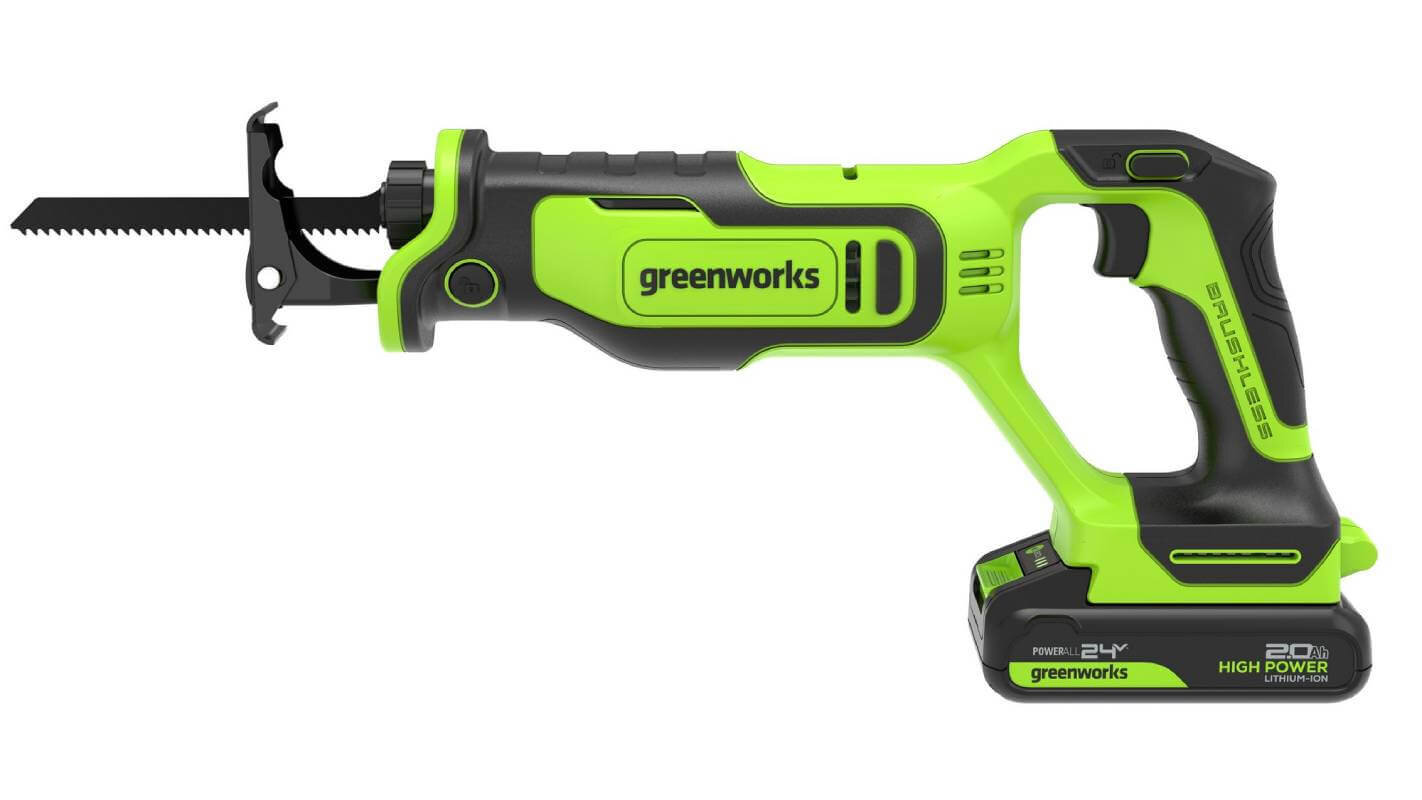 Пила сабельная аккумуляторная GREENWORKS GPT-BLRS-1 (1200607CUA)