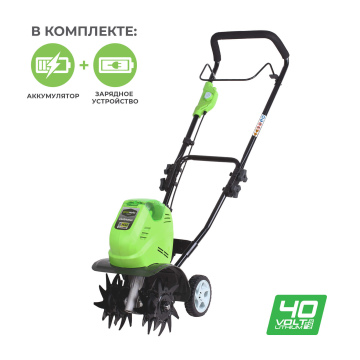 Культиватор аккумуляторный GREENWORKS G40TLK4 (27087VB)