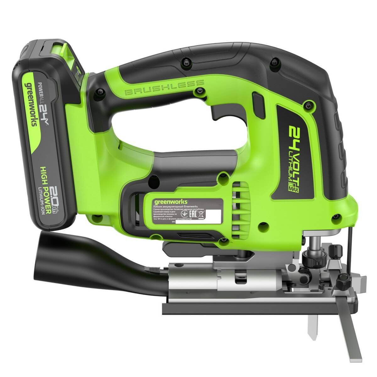 Лобзик аккумуляторный GREENWORKS GD24JS120 (3601407CUA)
