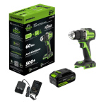 Дрель-шуруповерт Greenworks DD560 Anti-kickback (3708407CUB) [24В, 1х4.0 Ач, бесщеточный, кейс]