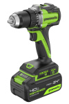 Дрель-шуруповерт Greenworks DD560 Anti-kickback (3708407CUB) [24В, 1х4.0 Ач, бесщеточный, кейс]