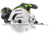 Пила дисковая аккумуляторная GREENWORKS GD24CS165 (1501607CUG)