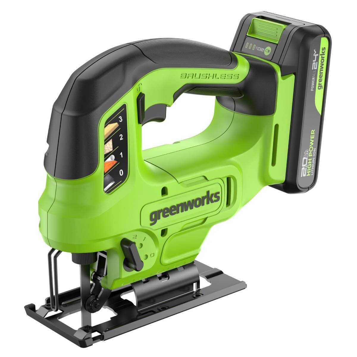 Лобзик аккумуляторный GREENWORKS GD24JS90 (3601707CUA)