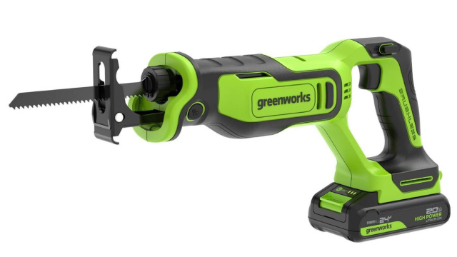 Пила сабельная аккумуляторная GREENWORKS GPT-BLRS-1 (1200607CUA)