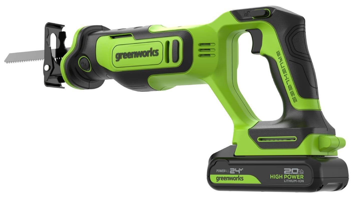 Пила сабельная аккумуляторная GREENWORKS GPT-BLRS-1 (1200607CUA)