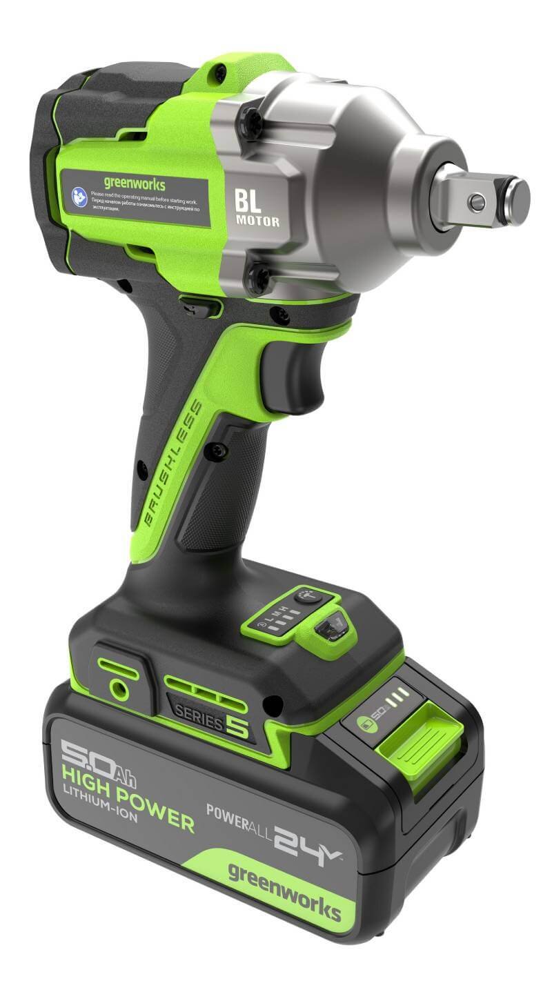 Гайковерт аккумуляторный ударный GREENWORKS IW5500 (3805007CUG)