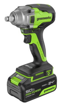 Гайковерт аккумуляторный ударный GREENWORKS GD24IW400 (3802907CUG)