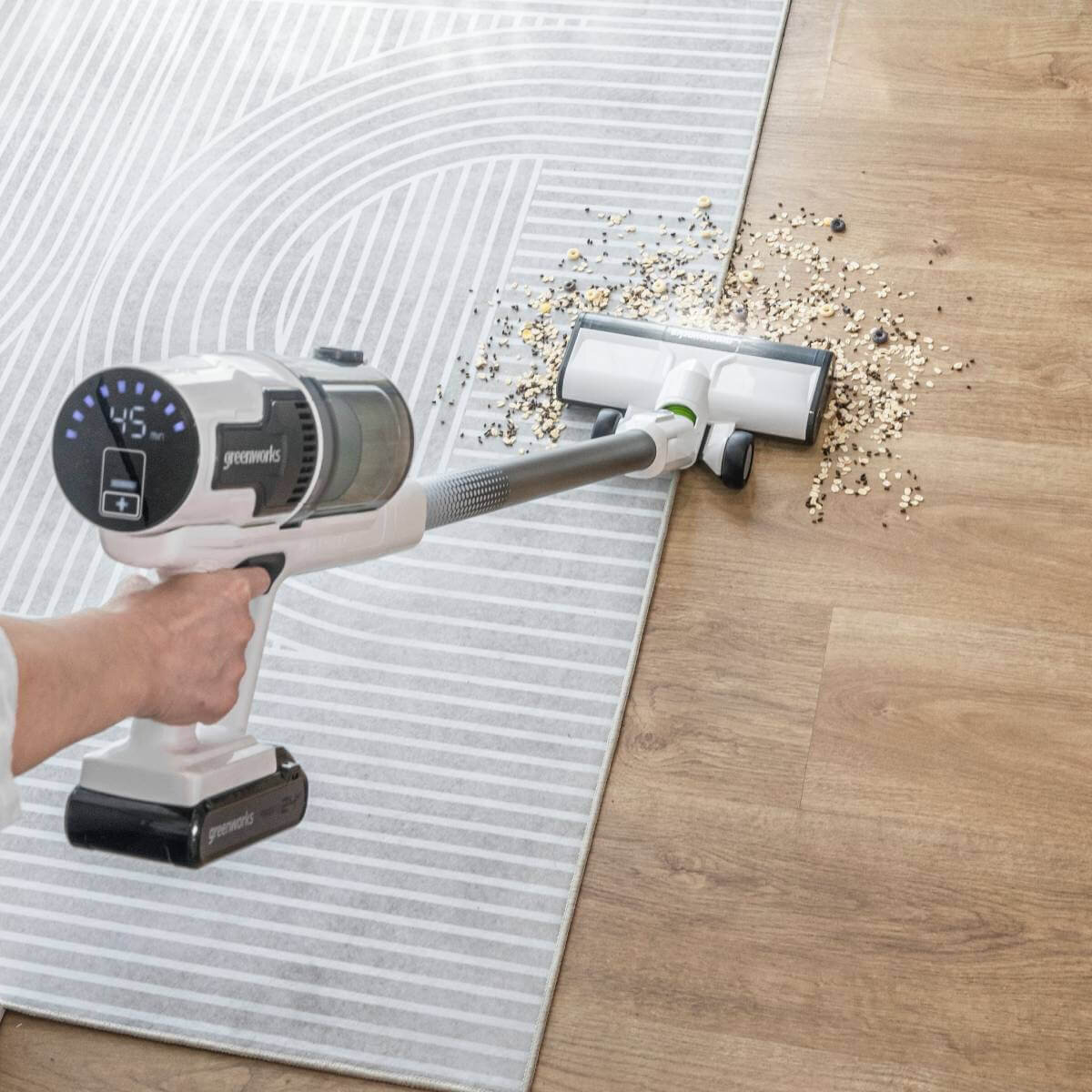 Пылесос аккумуляторный GREENWORKS G24SVK4 White (4701107UB)