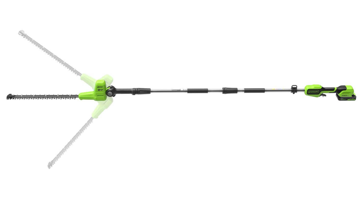 Кусторез садовый штанговый аккумуляторный GREENWORKS G24PH511 (2301907) [24В, без акб и з/у]