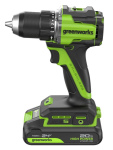 Дрель-шуруповерт Greenworks DD560 Anti-kickback (3708407CUA) [24В, 1х2.0 Ач, бесщеточный, кейс]