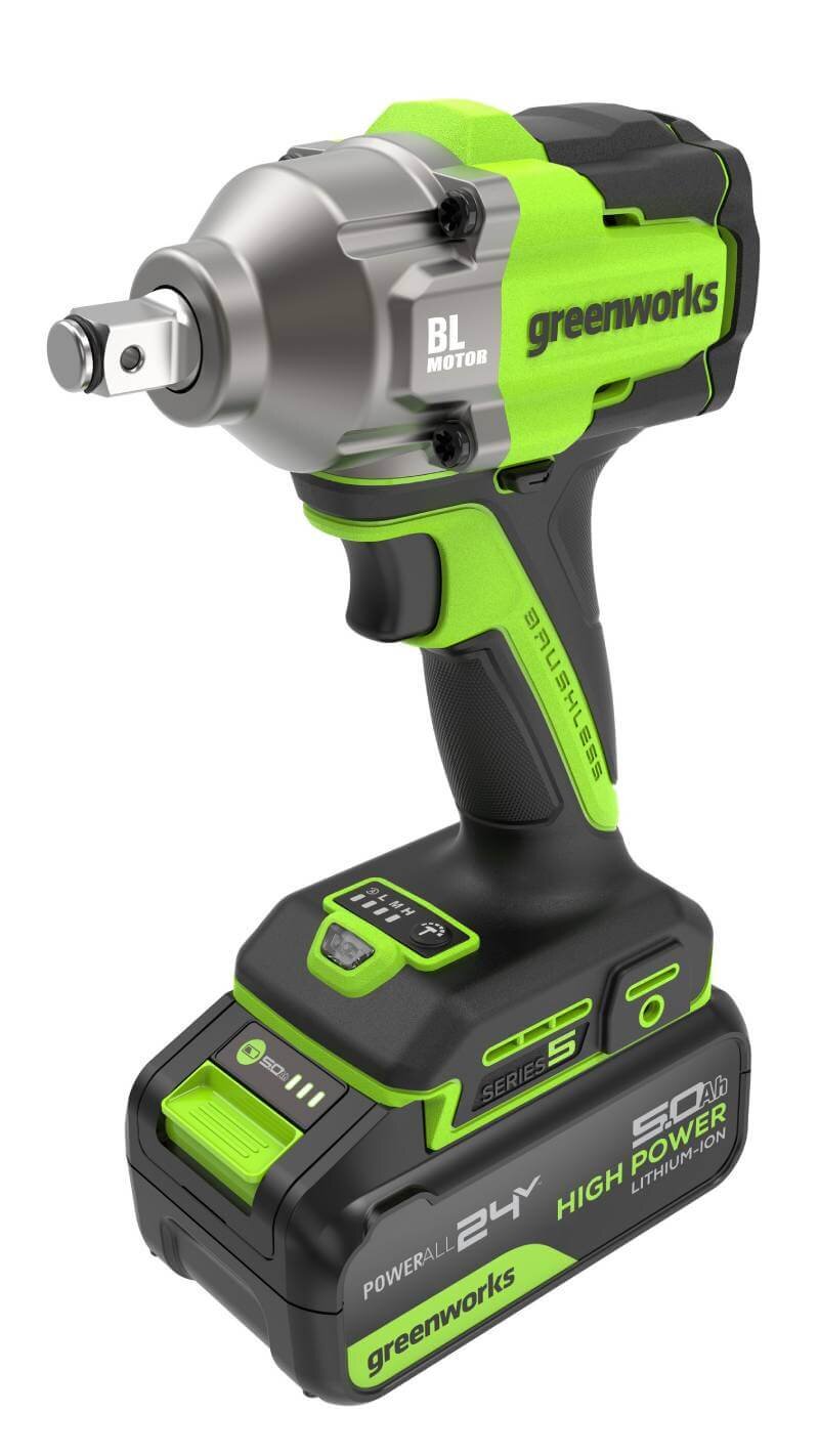 Гайковерт аккумуляторный ударный GREENWORKS IW5500 (3805007CUG)