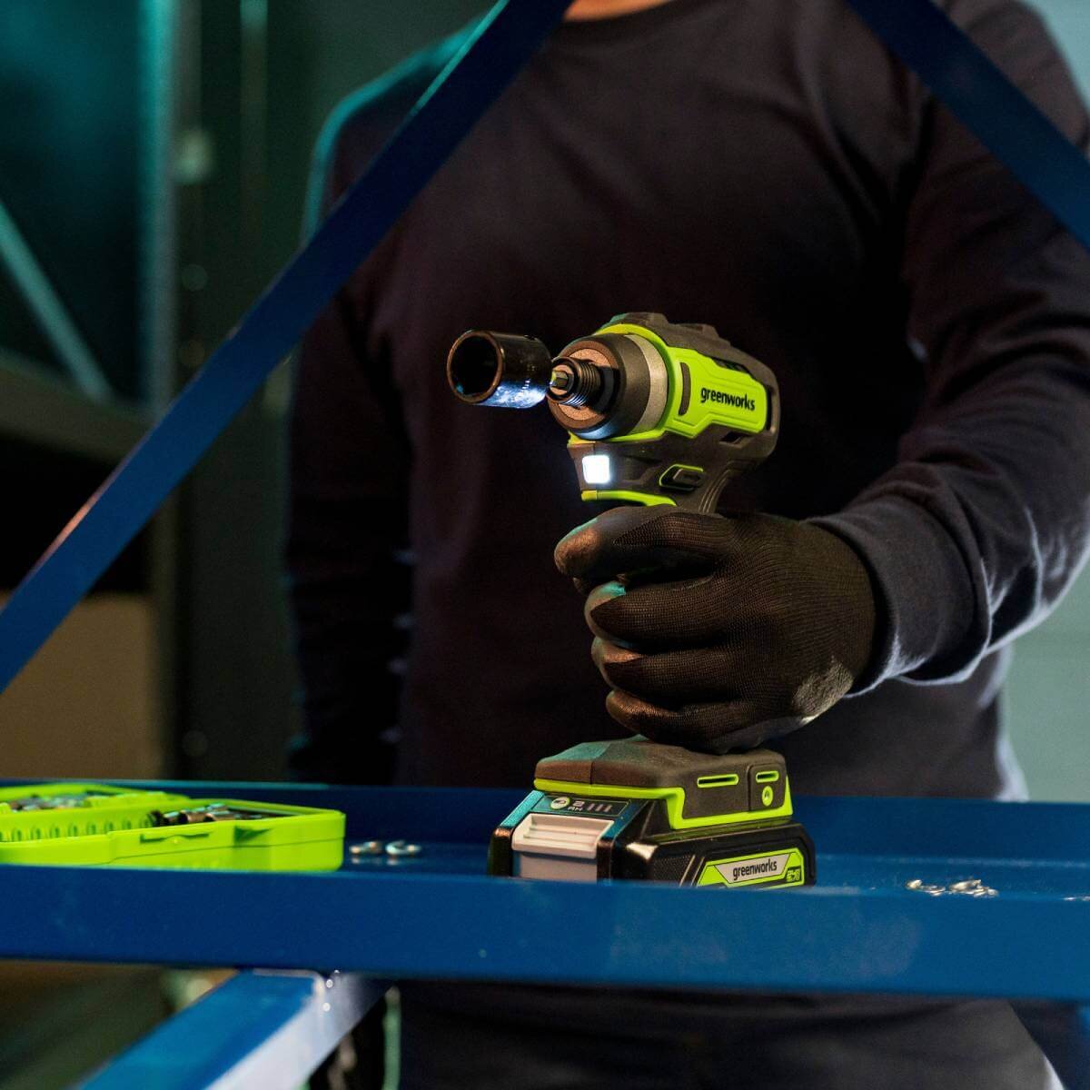 Винтоверт аккумуляторный ударный GREENWORKS ID3170 без АКБ и ЗУ (3804907)