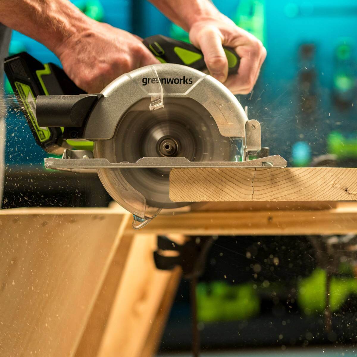 Пила дисковая аккумуляторная GREENWORKS GD24CS165 (1501607CUG)