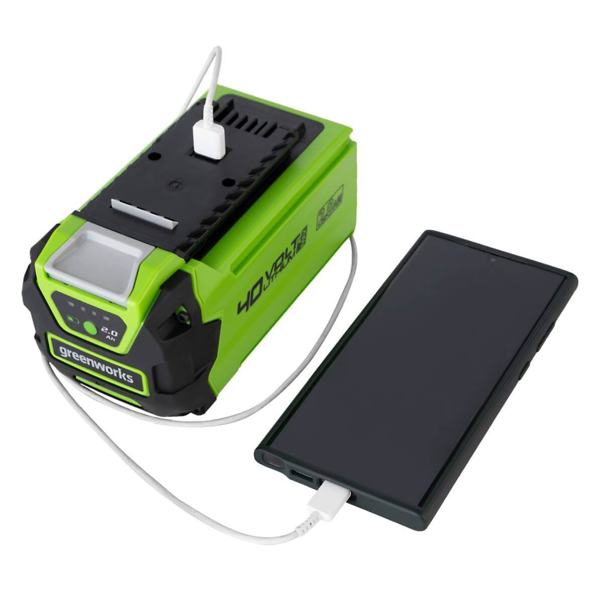 Аккумулятор GREENWORKS G40USB2 40.0V 2.0Ah Li-Ion (2939407)