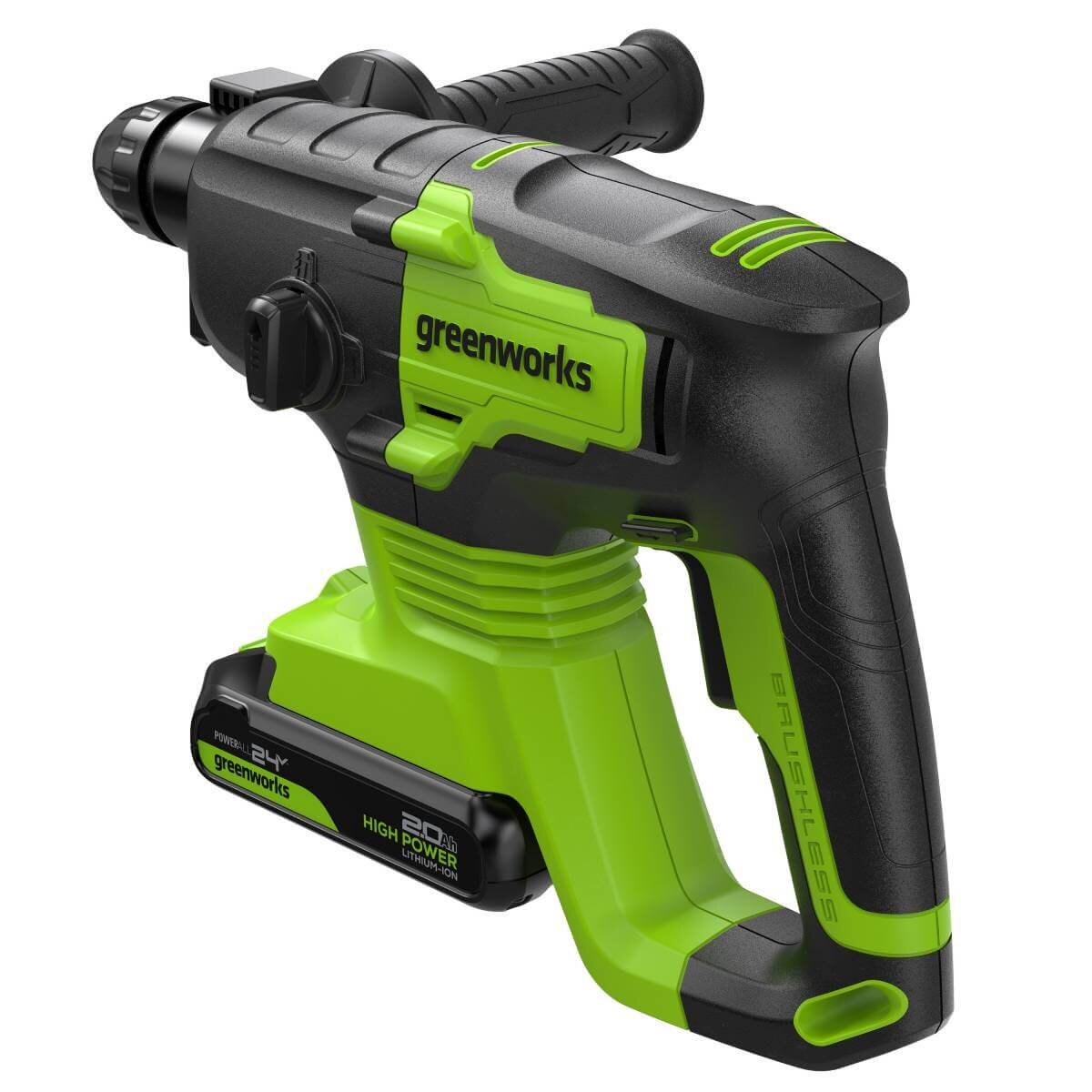 Перфоратор аккумуляторный GREENWORKS GD24SDS2 (3803007CUA)