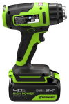 Фен строительный аккумуляторный (термофен) GREENWORKS G24HG (3400207CUB)