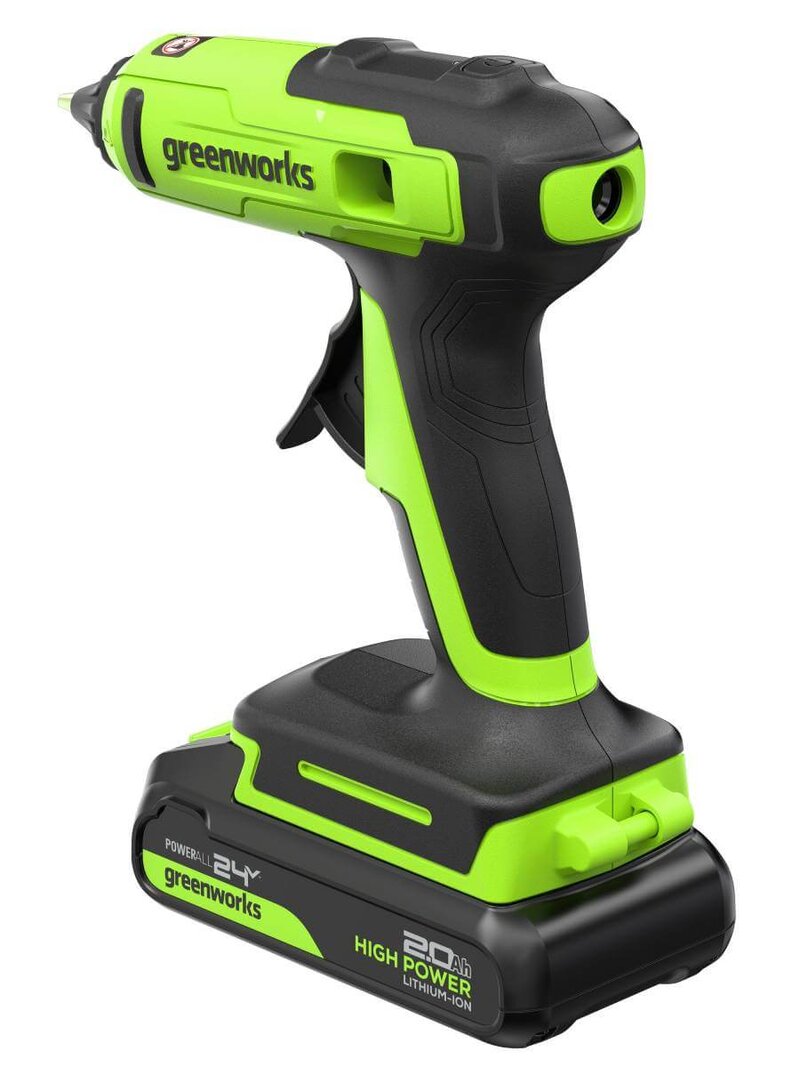 Пистолет термоклеевой аккумуляторный GREENWORKS G24GLG (3502207CUA)