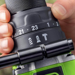 Дрель-шуруповерт ударный Greenworks GD24DD140 Anti-kickback (3707607CUB) [24В, 1х4.0 Ач, бесщеточный, кейс]