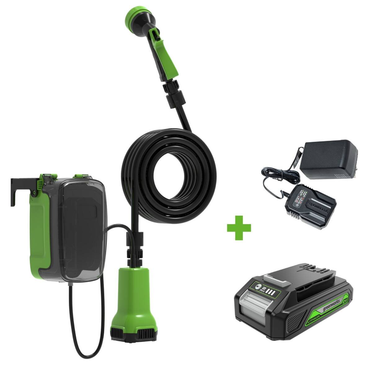 Насос дренажный аккумуляторный, для полива из бочки GREENWORKS G24SWP (3401007UA)