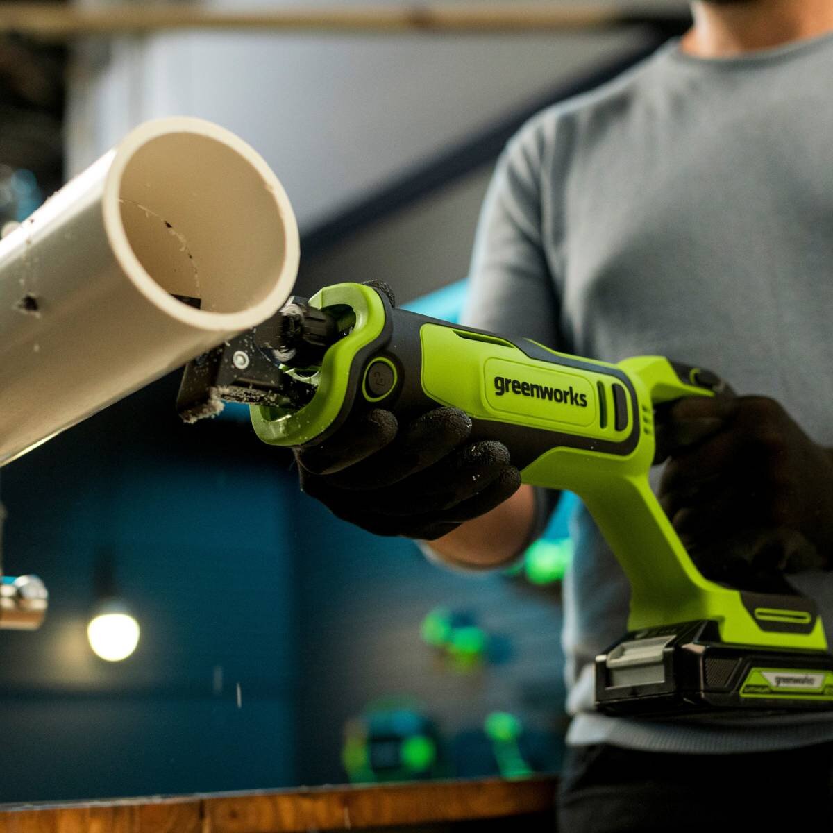 Пила сабельная аккумуляторная GREENWORKS GPT-BLRS-1 (1200607CUB)