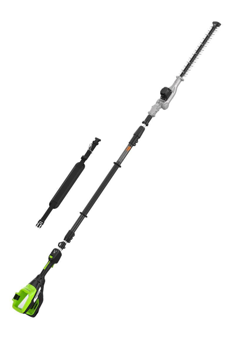 Кусторез садовый аккумуляторный штанговый GREENWORKS PH662T (2301607) [82В, без АКБ и ЗУ]