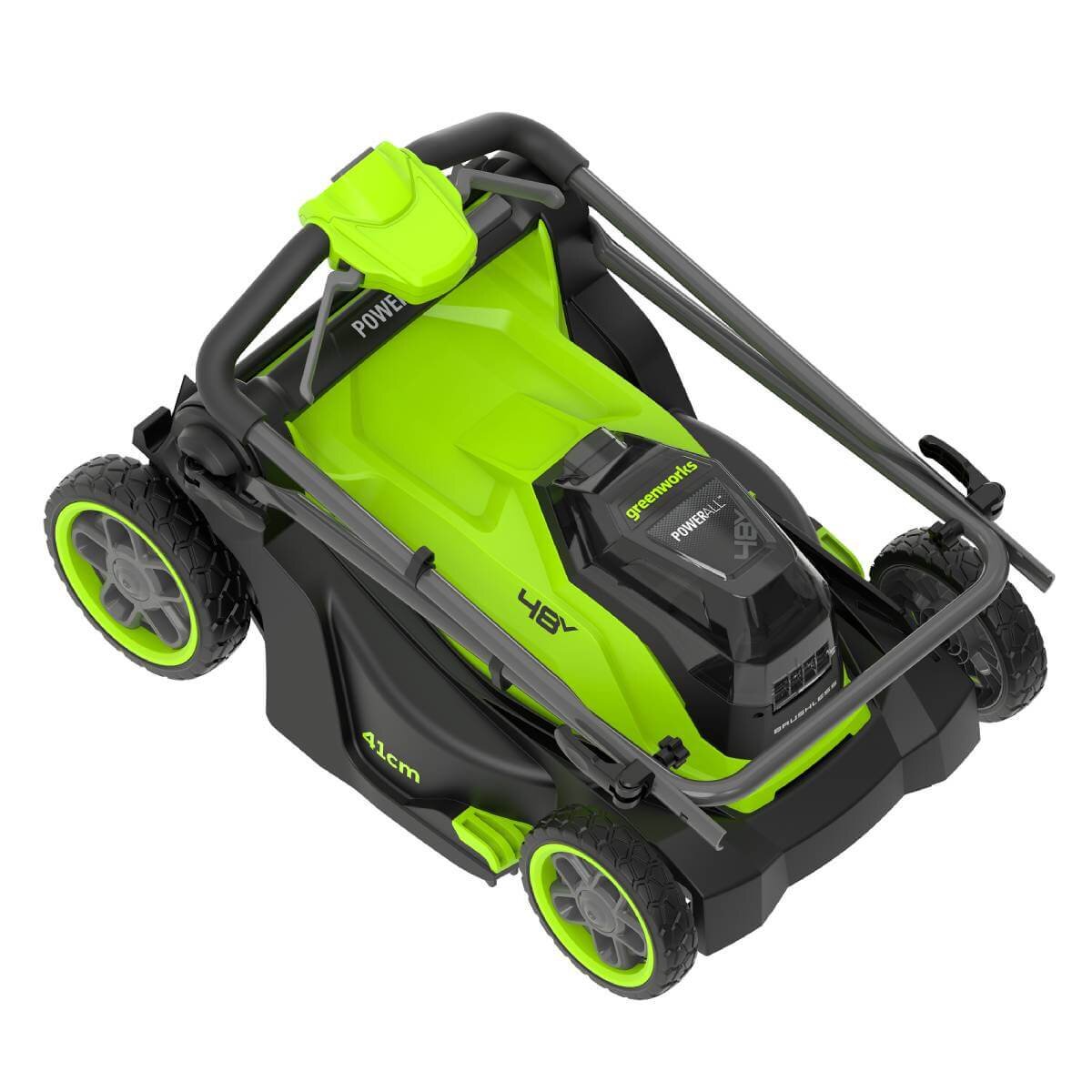 Газонокосилка аккумуляторная GREENWORKS G24X2LM411 (2520907UD) [2х24В, 2х4.0 Ач, з/у]