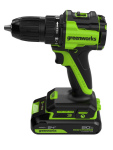 Дрель-шуруповерт Greenworks DD345 (3708307CUA) [24В, 1х2.0 Ач, бесщеточный, кейс]
