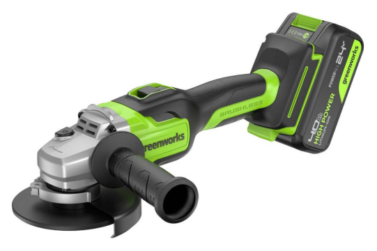 Шлифмашина угловая аккумуляторная GREENWORKS GD24AGK4 (3200207UB)