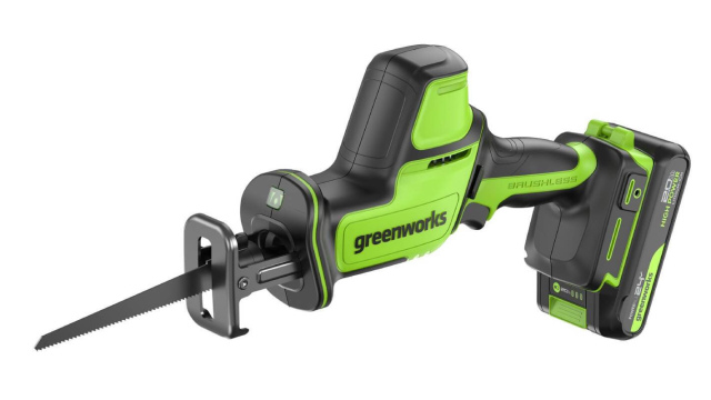 Пила сабельная аккумуляторная GREENWORKS GPT-CRS-25 (1200507CUA)