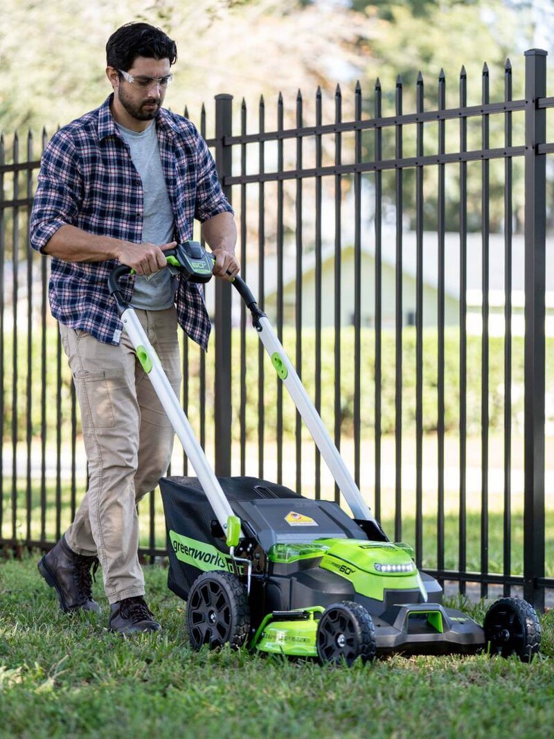 Газонокосилка аккумуляторная GREENWORKS GD60LM61 (2519107) [60В, без акб и з/у]