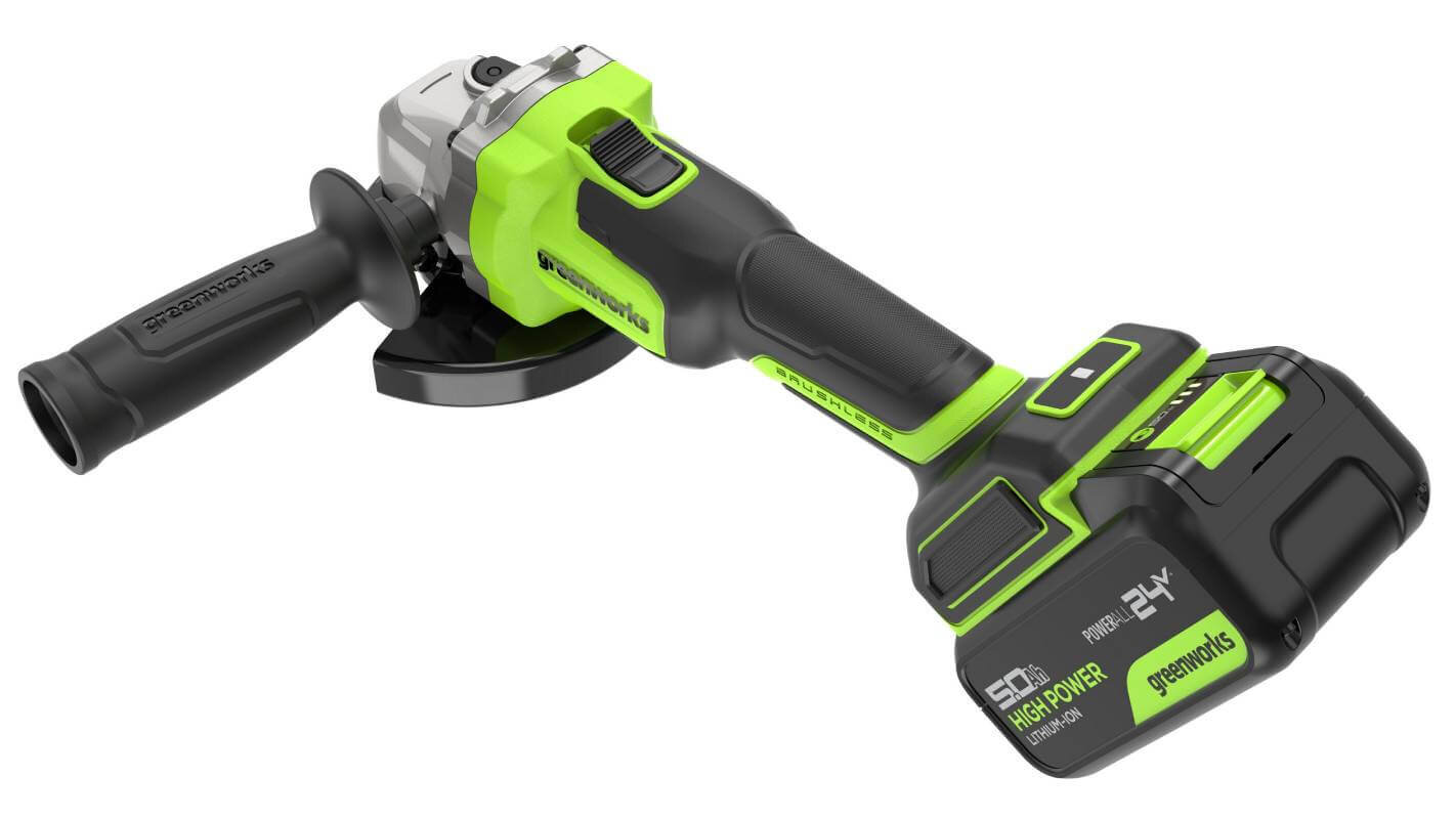 Шлифмашина угловая аккумуляторная GREENWORKS AG590 (3201007CUG)
