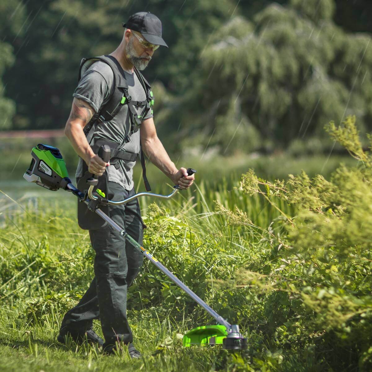 Триммер аккумуляторный GREENWORKS TB201H (2112407) [82В, без АКБ и ЗУ]