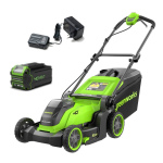 Газонокосилка аккумуляторная GREENWORKS GD40LM411 (2521007UB) [40В, 1х4.0 Ач, з/у]