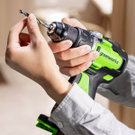 Дрель-шуруповерт Greenworks GD24DD90 (3707507CUB) [24В, 1х4.0 Ач, бесщеточный, кейс]