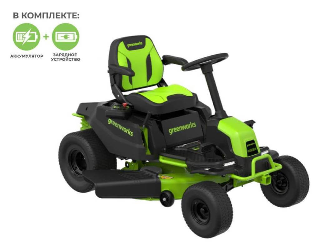 Райдер садовый аккуммуляторный GREENWORKS 82V Crossover-T GC82LT107 (7404507SET)
